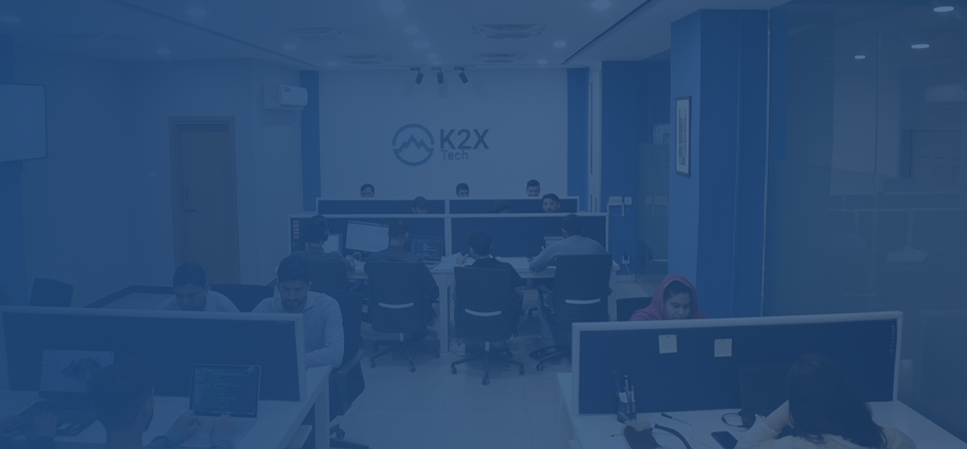 SquareX team working together